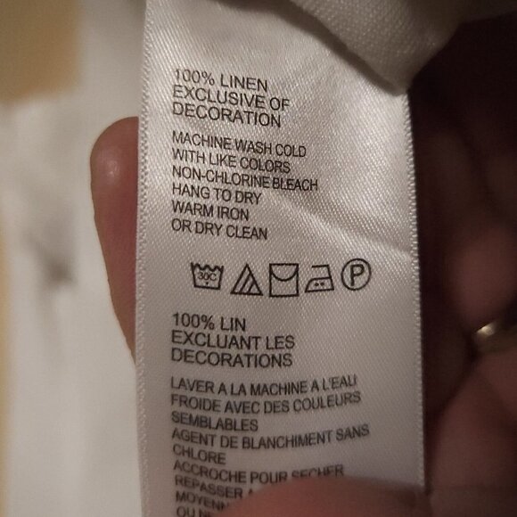 Tommy Bahama Womens White Linen Embroidered Tunic Top Small - Picture 7 of 7